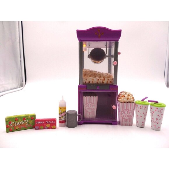 American Girl Doll Truly Me Popcorn Machine Set Lights Popping Sound with Access - Picture 3 of 16
